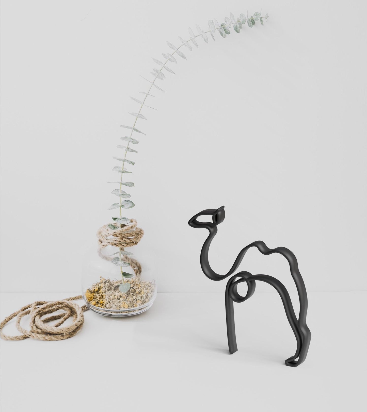 Chameau de Picasso - Sculpture en Ligne Minimaliste, Art Inspiré de Picasso, Décoration Moderne Imprimée en 3D, Cadeau Unique et Artistique