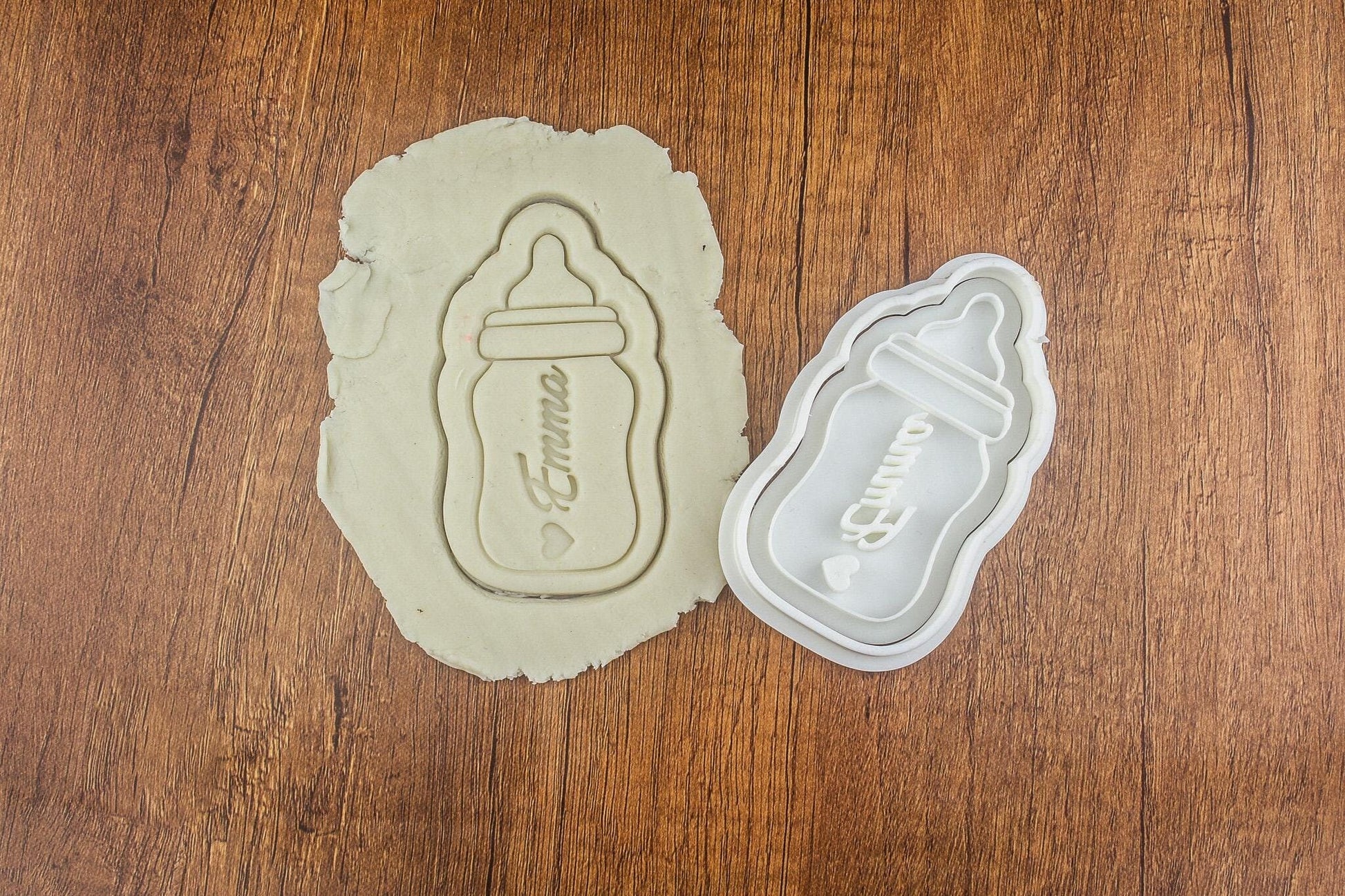 Emporte-pièce Biberon Personnalisé - Découpe Biscuits Baby Shower, Baptême, Naissance, Cadeau Personnalisé, Fête Bébé, Pâtisserie Créative