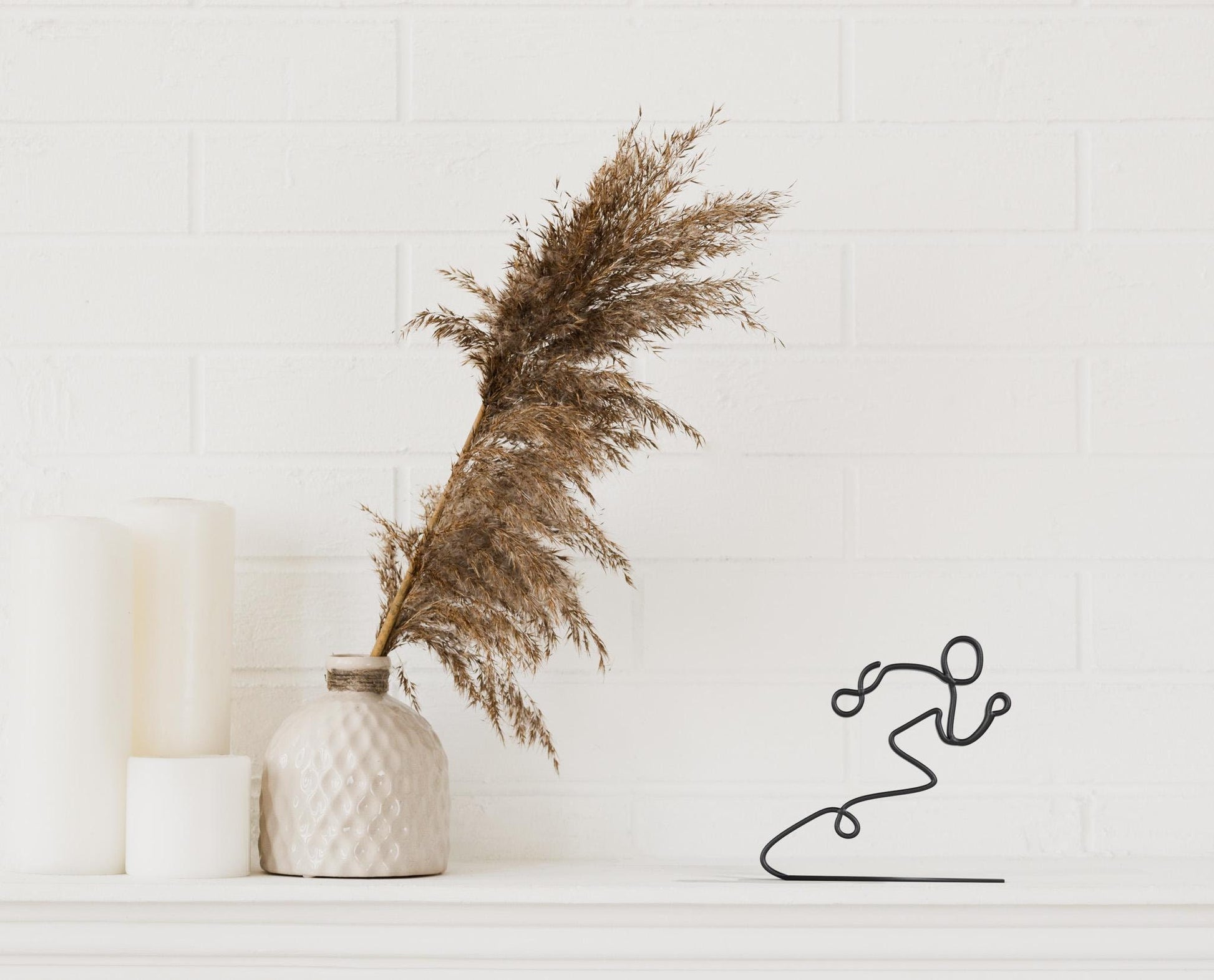 coureur dessin au Trait personnalisé - Sculpture Imprimée 3D, Cadeau Unique pour sportif, fan Course à Pied, idée cadeau coureur marathon