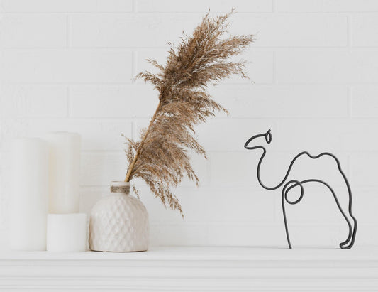 Chameau de Picasso - Sculpture en Ligne Minimaliste, Art Inspiré de Picasso, Décoration Moderne Imprimée en 3D, Cadeau Unique et Artistique