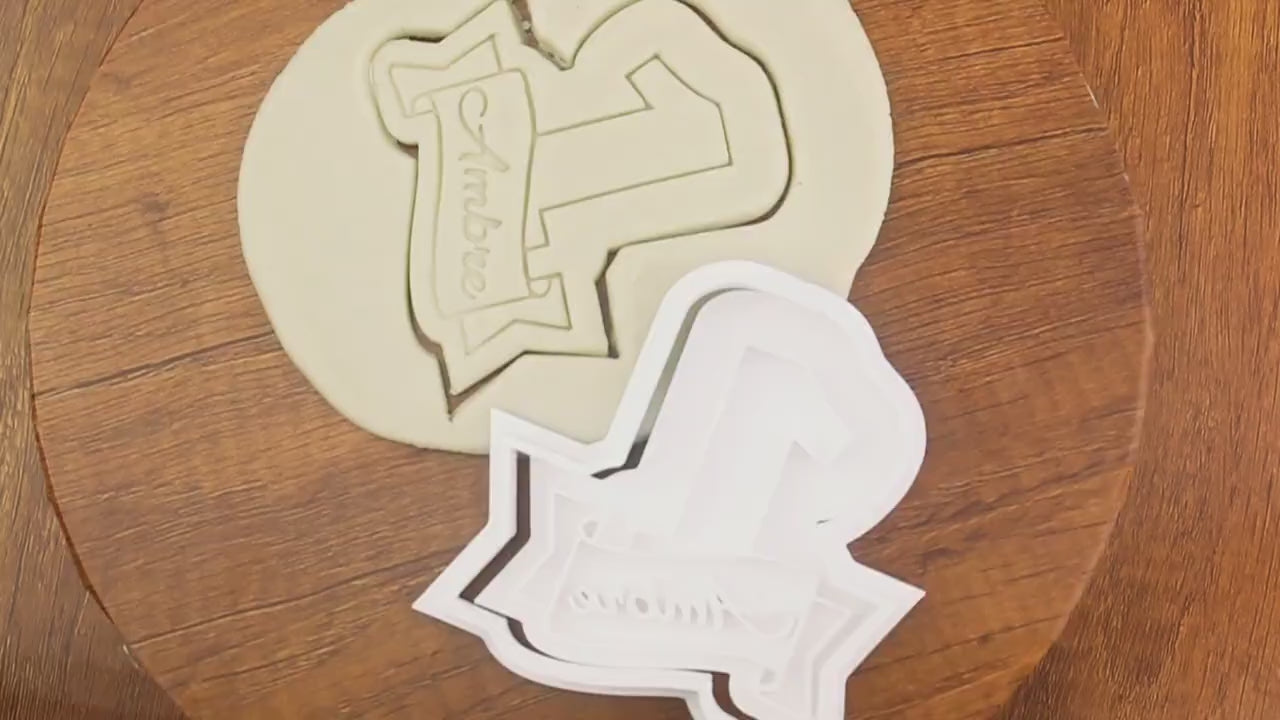 Emporte-pièce Chiffre Personnalisé avec Prénom - Découpe Biscuits d'Anniversaire Unique, Cadeau Parfait pour Fêtes et Moments Spéciaux