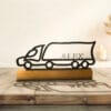 Cadeau Personnalisé Routier - Sculpture 3D Camion Poids Lourd - Décoration Bureau Transport & Logistique - Idée Cadeau Camionneur Retraite