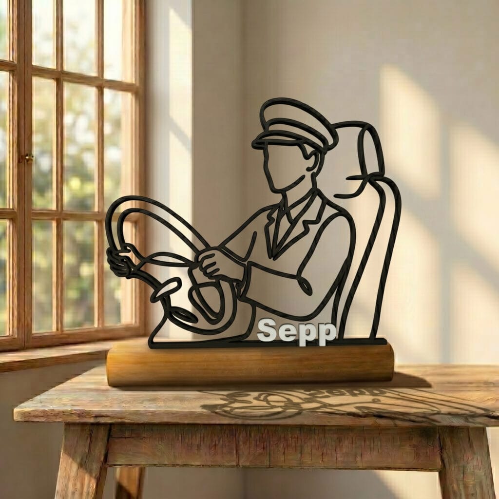 Cadeau Conducteur de Bus Personnalisé - Sculpture 3D Bus Urbain Scolaire Décoration Bureau Transport Idée Cadeau Homme Chauffeur Retraite