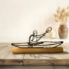 Sculpture Kayakiste Personnalisée Impression 3D | Figurine Kayak Rivières | Cadeau Passion Sports Nautiques | Décoration Nature Aventuriers!