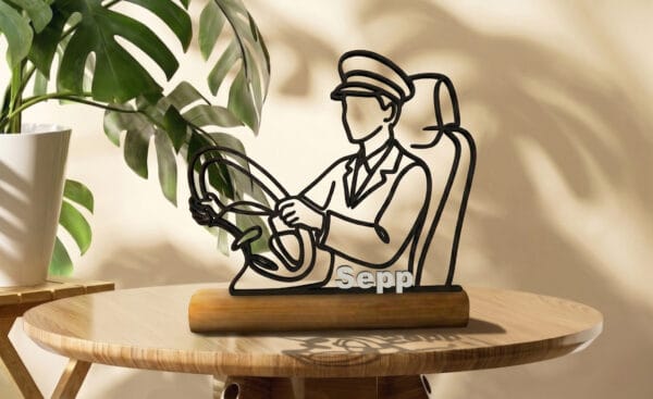 Cadeau Conducteur de Bus Personnalisé - Sculpture 3D Bus Urbain Scolaire  Décoration Bureau Transport  Idée Cadeau Homme Chauffeur Retraite