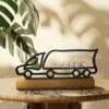 Cadeau Personnalisé Routier - Sculpture 3D Camion Poids Lourd - Décoration Bureau Transport & Logistique - Idée Cadeau Camionneur Retraite