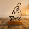 Cadeau pour scientifique – Sculpture 3D personnalisable, socle en bois