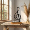 Cadeau musicien – Clé de sol 3D personnalisable sur socle en bois Cadeau musicien – Clé de sol 3D personnalisable sur socle en bois