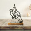 Cadeau escalade – Grimpeur 3D personnalisable sur socle en bois